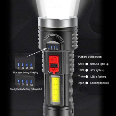 High power plastic LED flashlight for outdoor adventure
