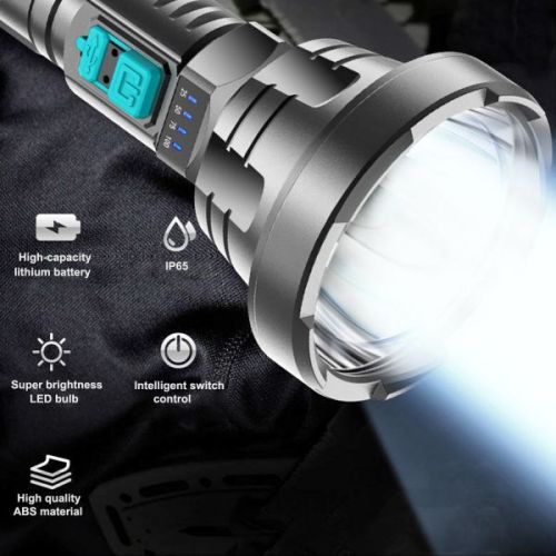Super-brightness plastic LED flashlight for outdoor usage