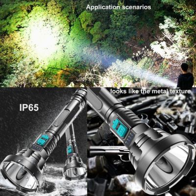 Super-brightness plastic LED flashlight for outdoor usage