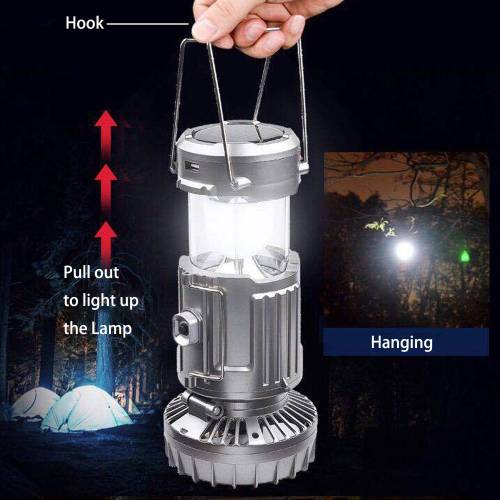 Multifunctional pull-out LED camping light for mountain climbing, night fishing and camping