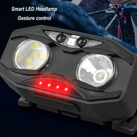 Multifunction LED Head Lamp,with sensor, wave hand to switch,is suitable for all kinds of outdoor activities