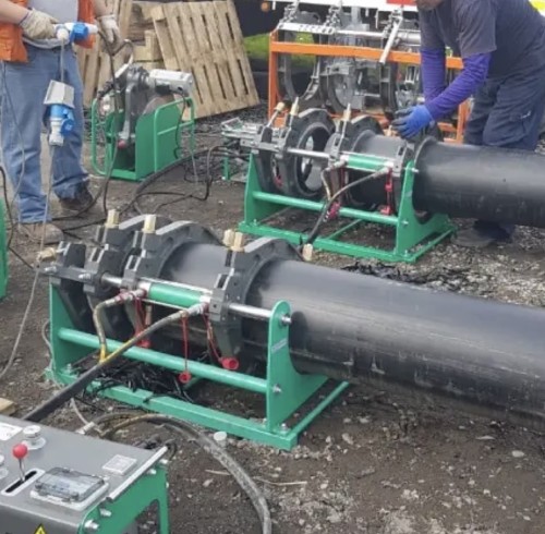 Basic Butt Fusion Machine RIYANG V355 Working in Santiago, Chile
