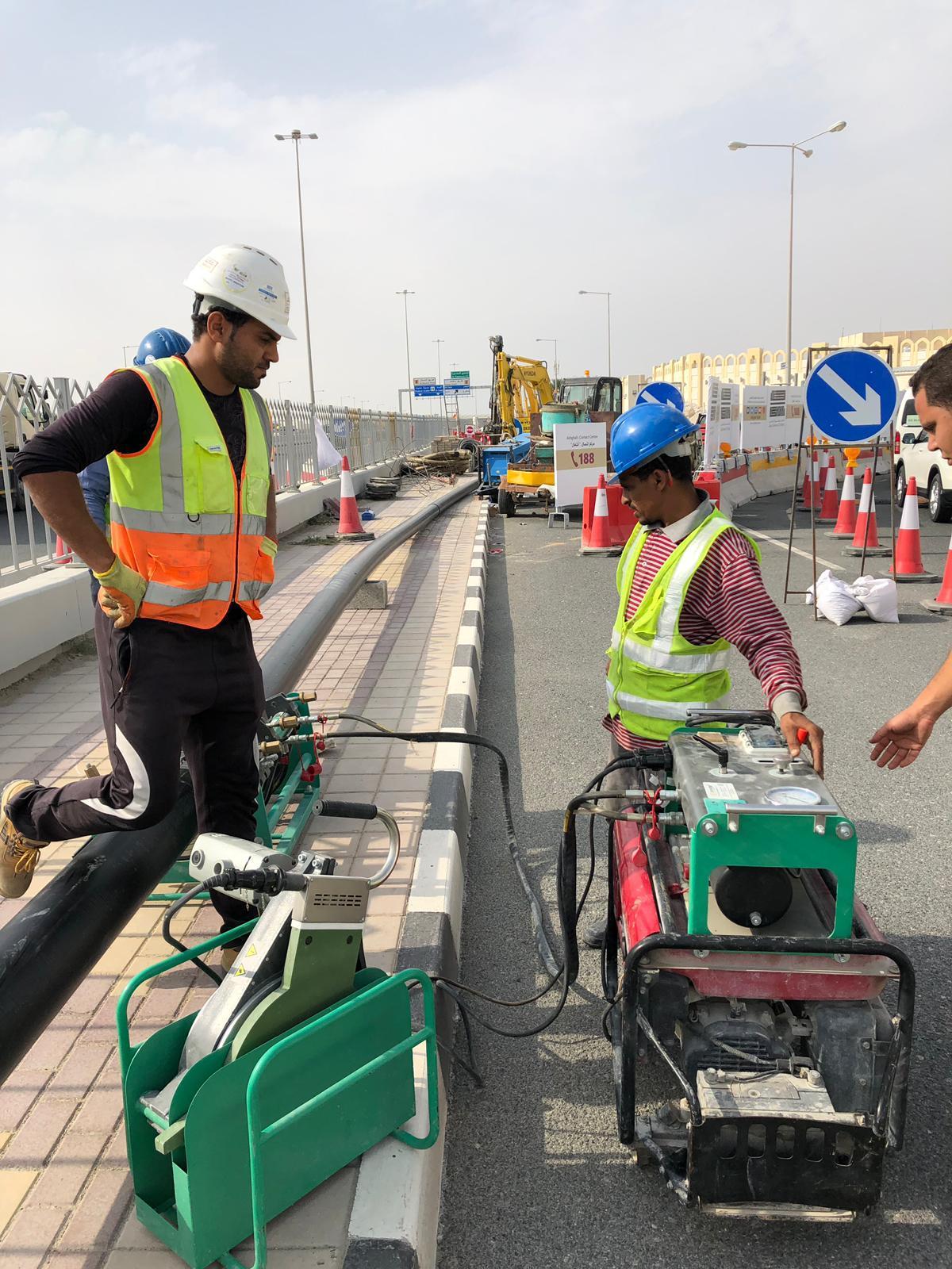 RIYANG butt fusion machine in working site United Arab Emirates