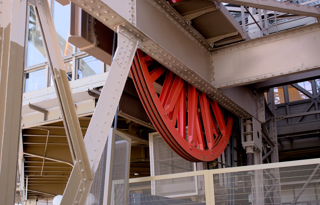 HDPE pipe fusion machine on a construction site