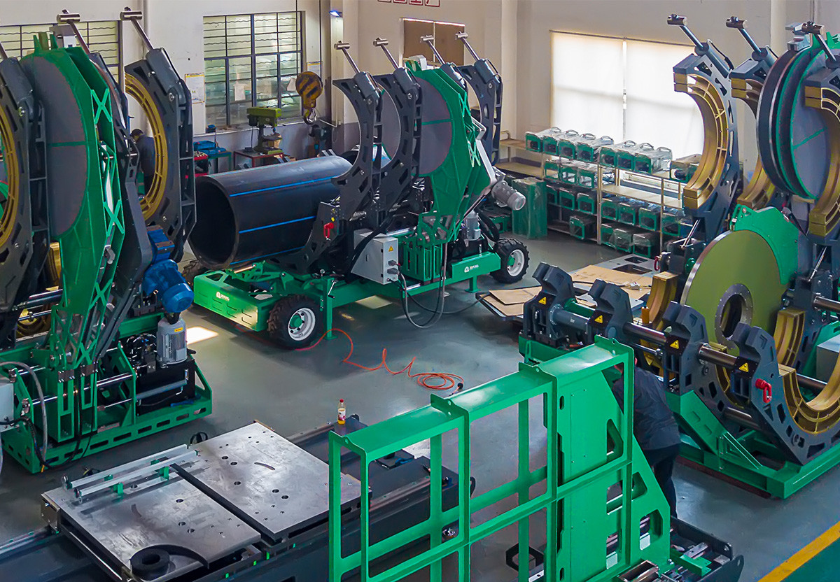 Industrial welding work in a workshop