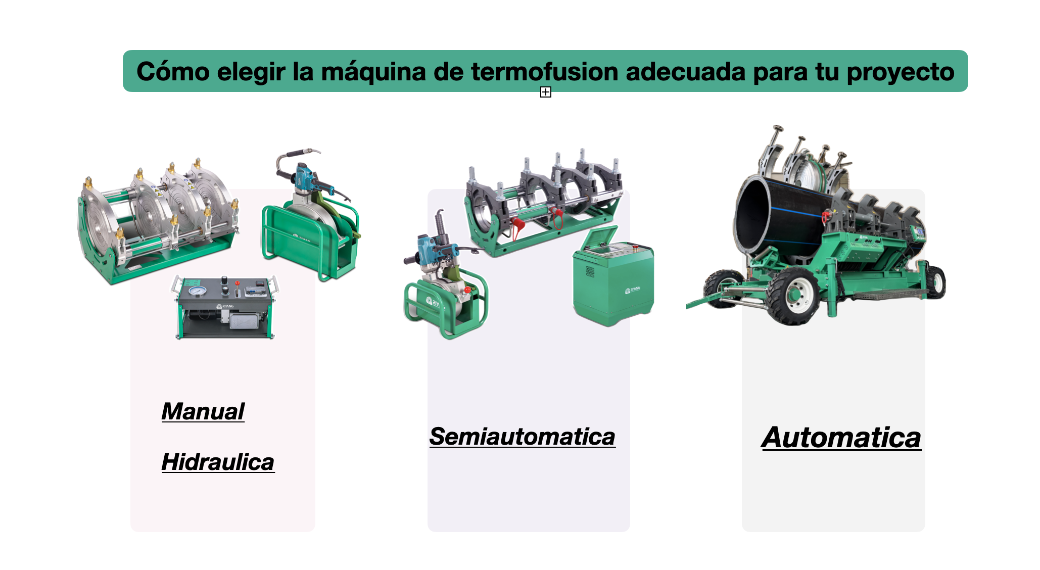 Manual, semiautomática o automática: cómo elegir la máquina de termofusion adecuada para tu proyecto HDPE