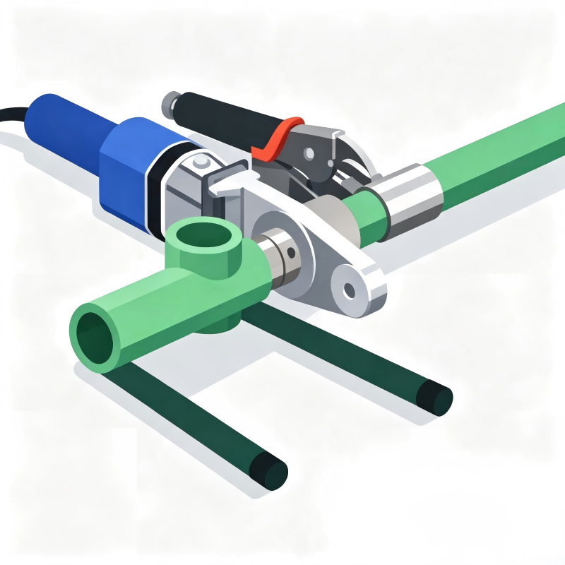 Socket fusion tool heating pipe and fitting for plumbing installation