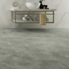 Baldosa de vinilo entrelazada con aspecto de piedra de tablones de vinilo de lujo LVT Haga clic en Pisos de vinilo Gris | 12''x24'' 5,0 mm/0,3 mm Fácil instalación HTS 8017