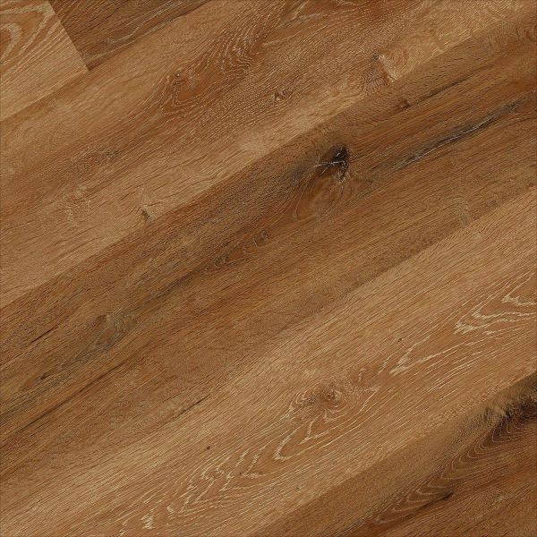 China Wholesale vinyl flooring 5mm click EIR wood embossed Brown Color SPC click Planks