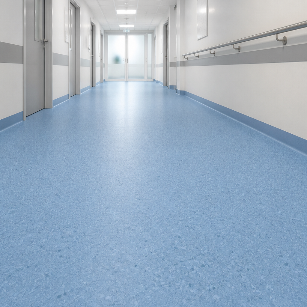 2.0mm homogeneous Flooring for hospital project