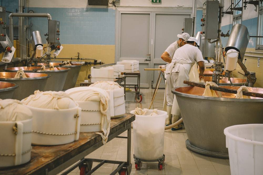 Food packaging in a cleanroom production area