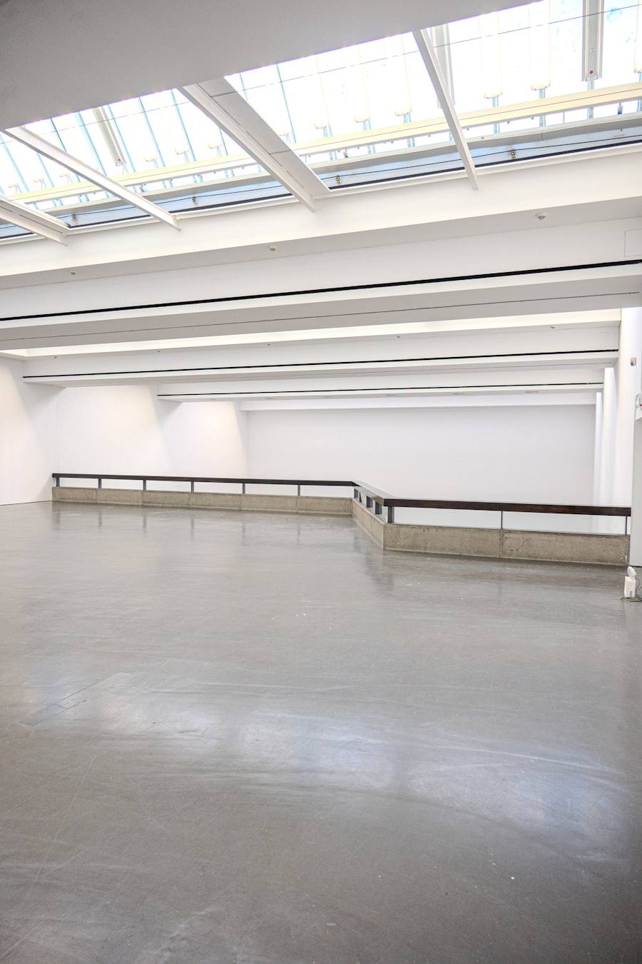 Modern museum gallery with controlled humidity for artefact preservation