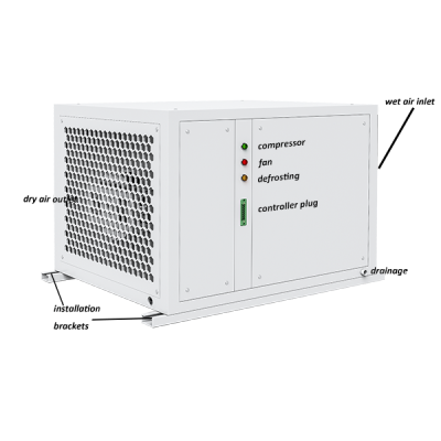 EAST ONE150 L/D Ceiling Mounted Dehumidifier | 320Pint dehumidifier | Thirty-Party Control Ready | EC Fan