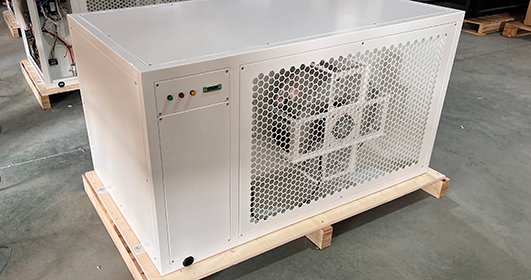 Brushed stainless steel surface used for dehumidifier enclosures