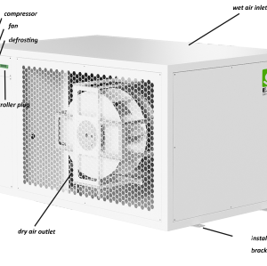 EAST E-500 L/D Grow Room Dehumidifier | 680 Liters dehumidifier | Thirty-Party Control Ready
