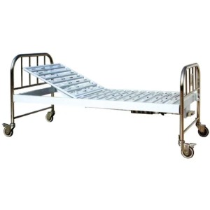 Stainless Steel Head and End Single Crank Hospital Manual Bed