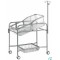 Moveable Hospital Infant Cot of Steel Painted Material