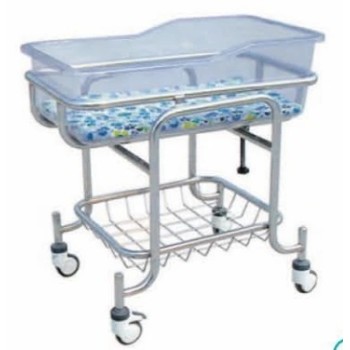 Moveable Hospital Infant Cot of Steel Painted Material