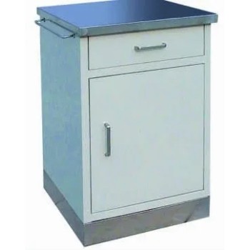 Hospital Medical Bedside Locker Equipment with Stainless Steel Top and Bottom Plates (K-7)