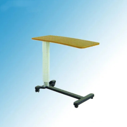 Adjustable Hospital Steel Overbed Table for Sickroom Use (L-6)