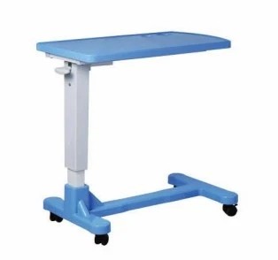Good Quality PE Plastic Table Top Height Adjustable Over Bed Table