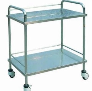 Mobile Stainless Steel Hospital Trolley (Q-4)