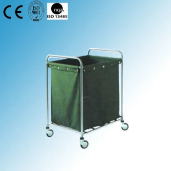 Stainless Steel Hospital Linen Trolley with Canvas Bag (J-6)