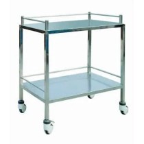 Two Shelves Stainless Steel Hospital Instrument Trolley (Q-14)
