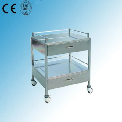 Stainless Steel Hospital Medical Instrument Trolley (Q-23)