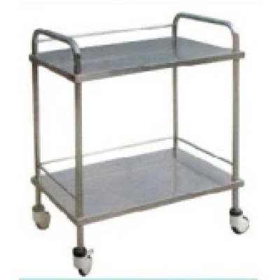 Stainless Steel 2-Layers Hospital Dressing Cart