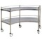 Stainless Steel 3 Layers Hospital Instrument Trolley