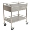 Canvas Bag Stainless Steel Hospital Medical Laundry Collecting Trolley (Q-6)