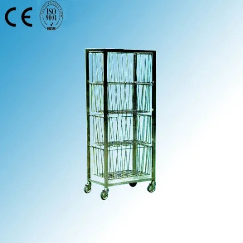 Stainless Steel Hospital Medical Basket Trolley (R-1)