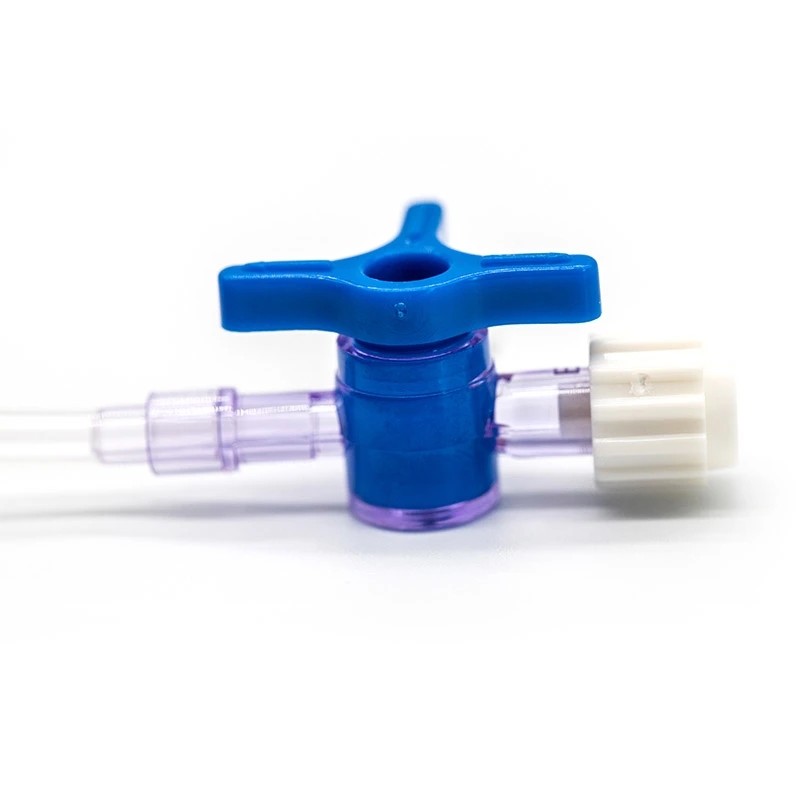 Disposable Medical 3-Way Stopcock with Extension Tubing