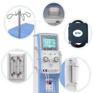 Single Pump 12.1 LCD Touch Screen Medical Blood Dialysis Machine Hemodialysis Machine