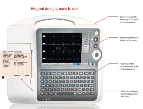 Medical Device Three Channel ECG Machine ECG Instrument