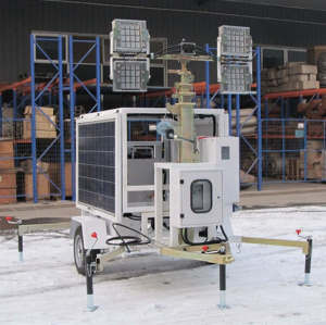 4VS Solar Power Trailer Mounted LED Mobile lighting tower