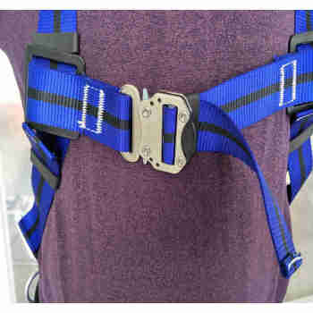 Adjustable protection full body safety harness belt with lanyard shock absorbers