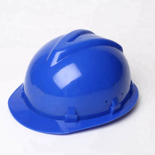 ABS material Safety Helmet V type with chin strap have red, blue, white, orange, yellow