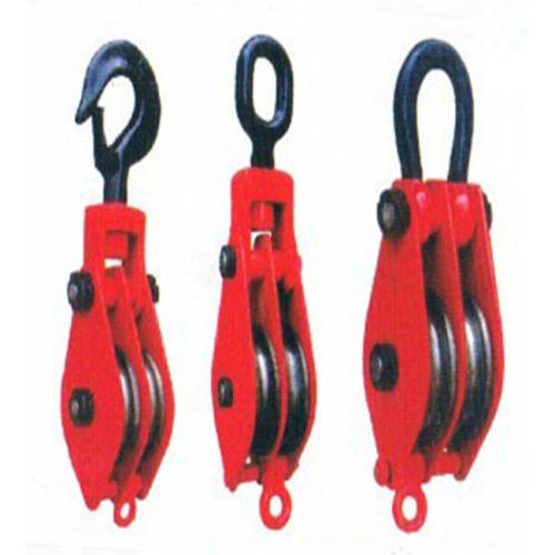 Hook type Two wheel lifting tackle/3-wheel pulley block