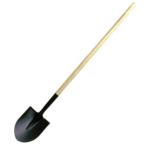 Round Shovels  Farming Garden Carbon Steel Round Spade Shovel Head with Wood Long Handle
