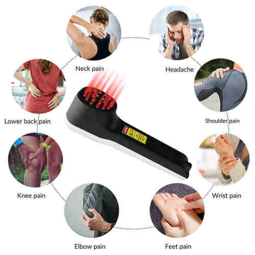 Professional handheld 650nm 808nm laser treatment red light therapy device for swelling injuries wounds
