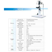 Slit Lamp Microscope Of Ophthalmic Eye Exam With 2 Magnification 0-14Mm High Precise Eyepiece