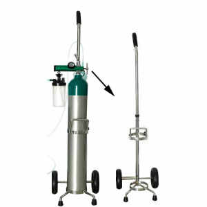Medical Portable Oxygen Systems Oxygen Cylinder Kit E Cylinder 15LPM Regulator Cart Kit