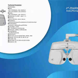 Cost-effective combination of essential ophthalmic instruments Auto Phoropter with Dedicated tablet and vison chart projector