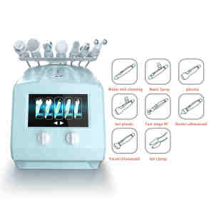 Best Professional 8 In 1 RF Radio Frequency Ultrasonic Aqua Peel Multi-Pollar Water Oxygen Jet Therapy Facial Machine