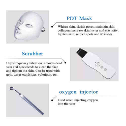 Jet peel facial machine microdermabrasion 6 in 1 with mask spray gun skin scrubber skin rejuvenation skin care