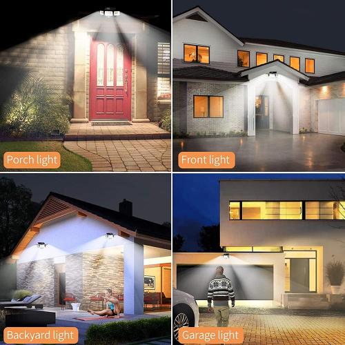 2021 newest ce waterproof 3 Head Spotlight 181 LED solar Garden light Outdoor Motion Sensor Wall Lamps LED Solar