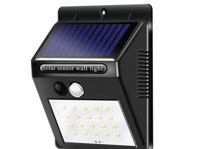 Outdoor IP65 Solar Garden light SMD LED Emergency PIR Motion Sensor Wall Lighting