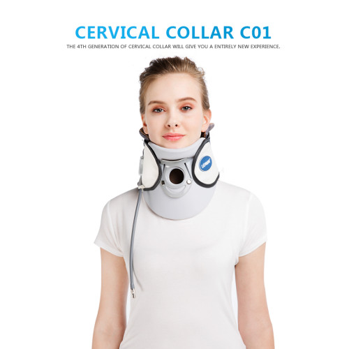 LEAMAI Standard Cervical Neck Traction Device - Adjustable Neck Stretcher Collar for Home Traction Spine Alignment -C01